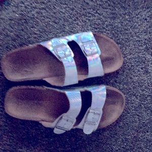 Holographic sandals